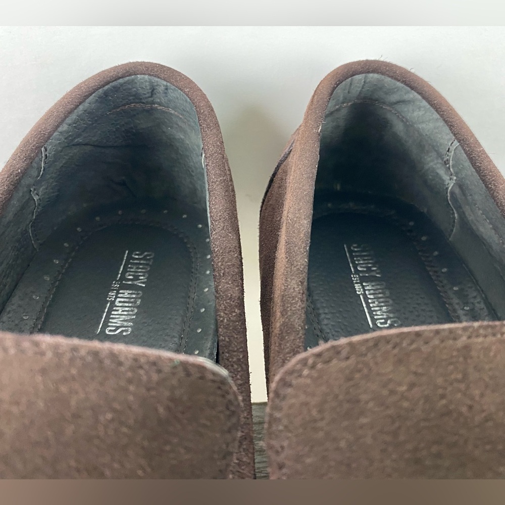 Stacy Adams Mens Memory Foam Dark Brown Leather Loafer slip on Horse bit 14M - Picture 8 of 13